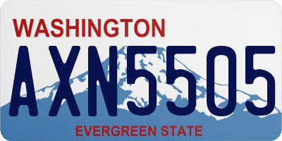 WA license plate AXN5505