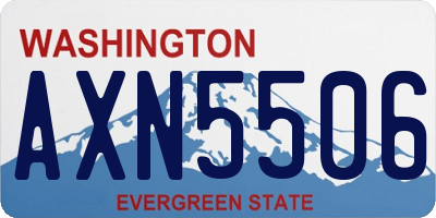 WA license plate AXN5506