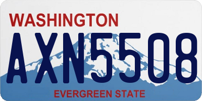 WA license plate AXN5508