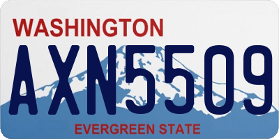 WA license plate AXN5509