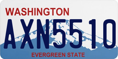 WA license plate AXN5510