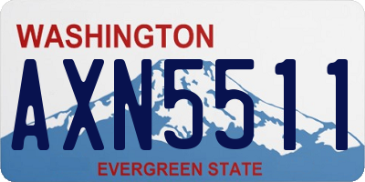 WA license plate AXN5511