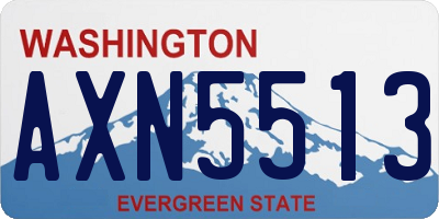 WA license plate AXN5513