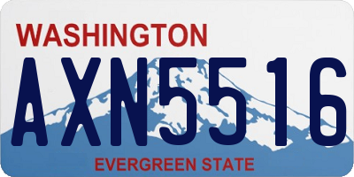 WA license plate AXN5516