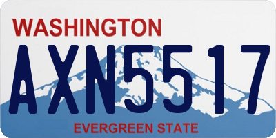 WA license plate AXN5517