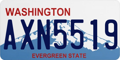 WA license plate AXN5519