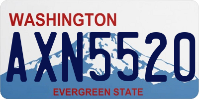 WA license plate AXN5520
