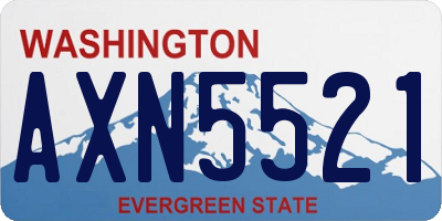 WA license plate AXN5521