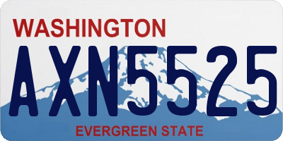 WA license plate AXN5525