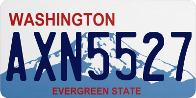 WA license plate AXN5527