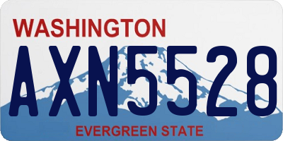 WA license plate AXN5528