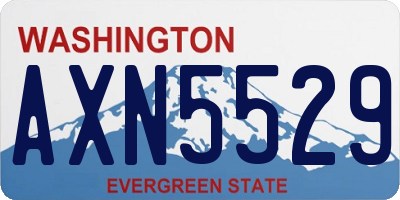 WA license plate AXN5529