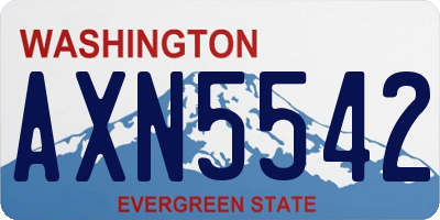 WA license plate AXN5542