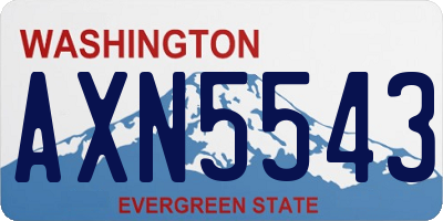 WA license plate AXN5543