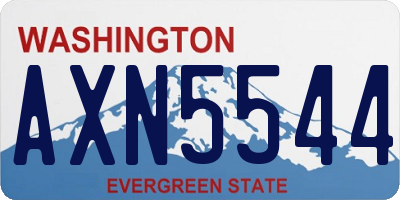 WA license plate AXN5544