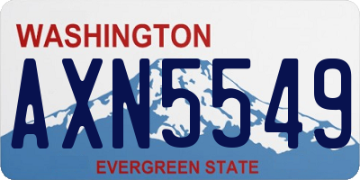 WA license plate AXN5549