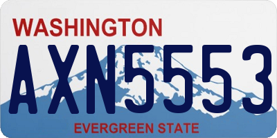 WA license plate AXN5553