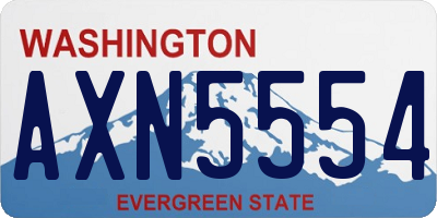 WA license plate AXN5554