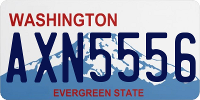 WA license plate AXN5556