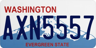 WA license plate AXN5557
