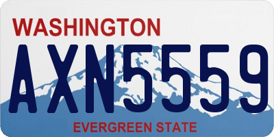 WA license plate AXN5559