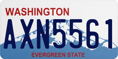 WA license plate AXN5561