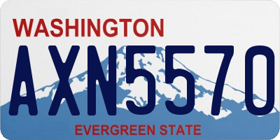 WA license plate AXN5570