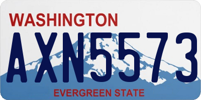 WA license plate AXN5573
