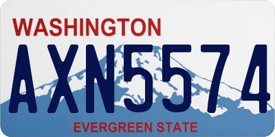 WA license plate AXN5574