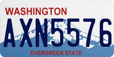 WA license plate AXN5576