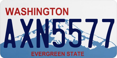 WA license plate AXN5577