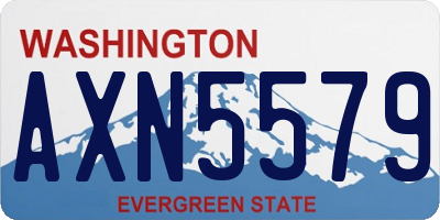 WA license plate AXN5579