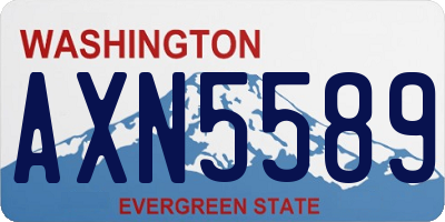 WA license plate AXN5589