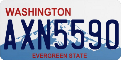 WA license plate AXN5590