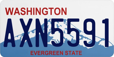 WA license plate AXN5591