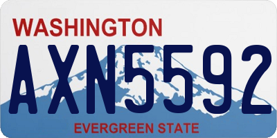 WA license plate AXN5592