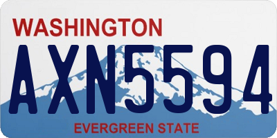 WA license plate AXN5594