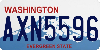 WA license plate AXN5596
