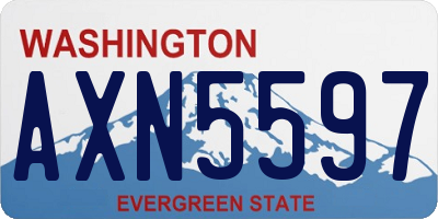 WA license plate AXN5597