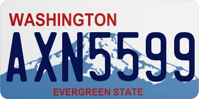 WA license plate AXN5599