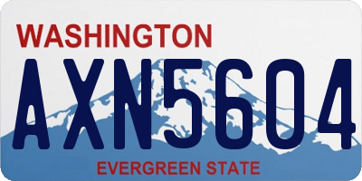 WA license plate AXN5604