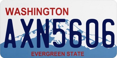 WA license plate AXN5606