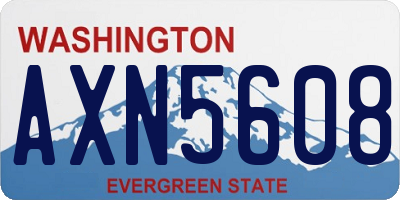 WA license plate AXN5608