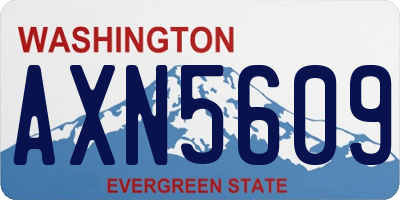 WA license plate AXN5609