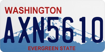 WA license plate AXN5610