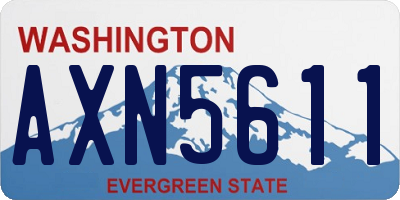 WA license plate AXN5611