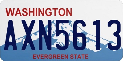 WA license plate AXN5613