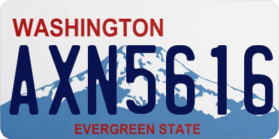 WA license plate AXN5616