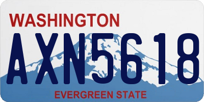 WA license plate AXN5618
