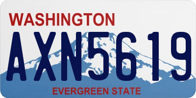 WA license plate AXN5619